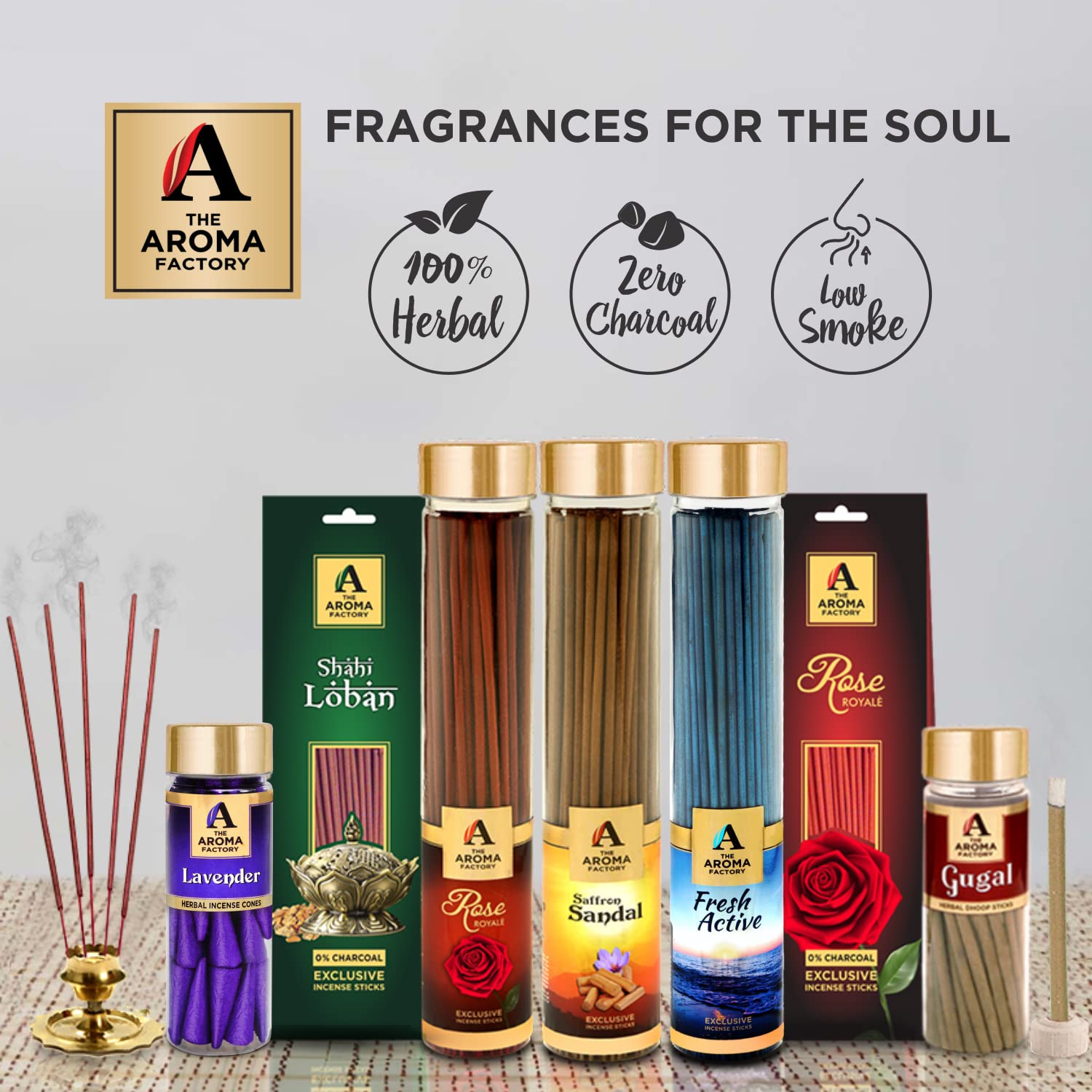 The Aroma Factory Father's Day Hamper Set (Swad Mix 25 Candy, Incense Relaxing Spa Agarbatti, Oudh Dhoopcone, Greeting Card, Jute Bag) Gift Item