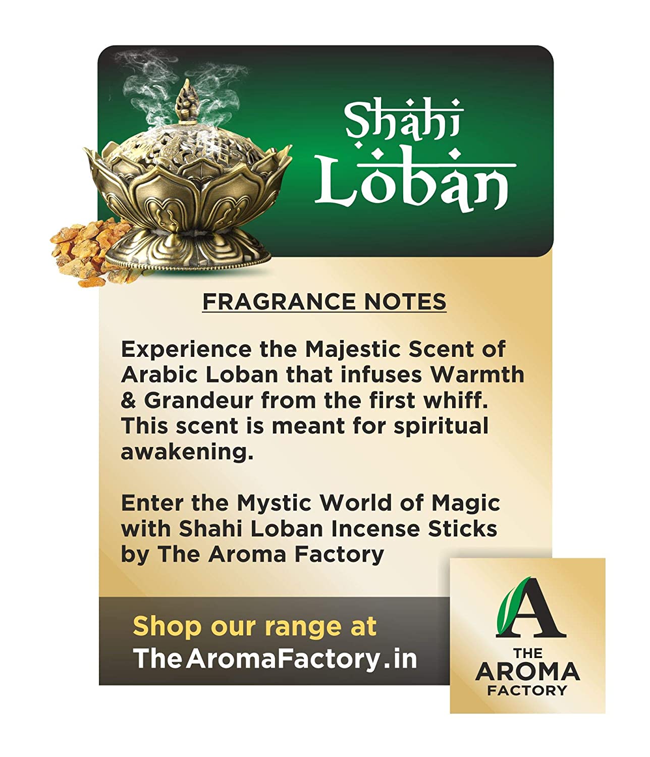 The Aroma Factory Attar Jannat Ul Firdaus & Loban Agarbatti Incense Stick (Bottle Pack of 2 x 100g)