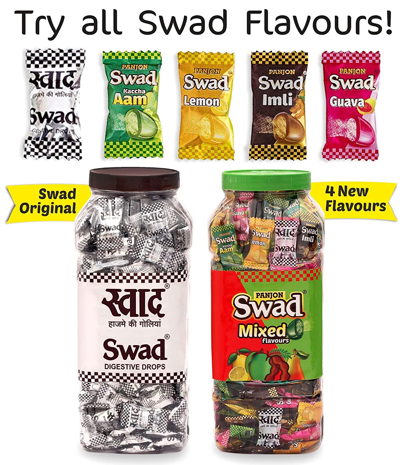 Swad Digestive Drops Candy Jar (300 Toffees)