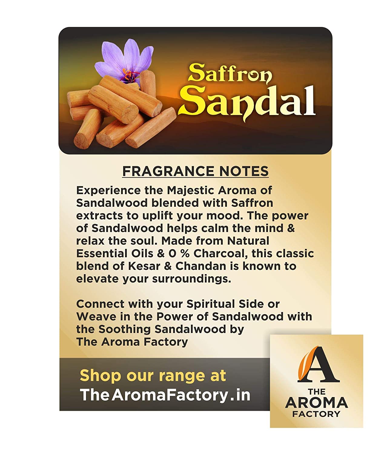 The Aroma Factory Green Apple and Kesar Chandan Saffron and Sandal Agarbatti (Bottle Pack of 2 x 100)