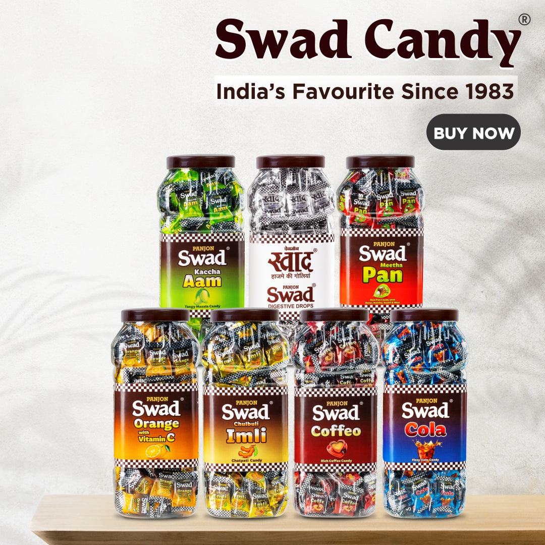 Swad Cola Candy (Chatpata Masala Cola Fizz Toffee) Jar, 500g