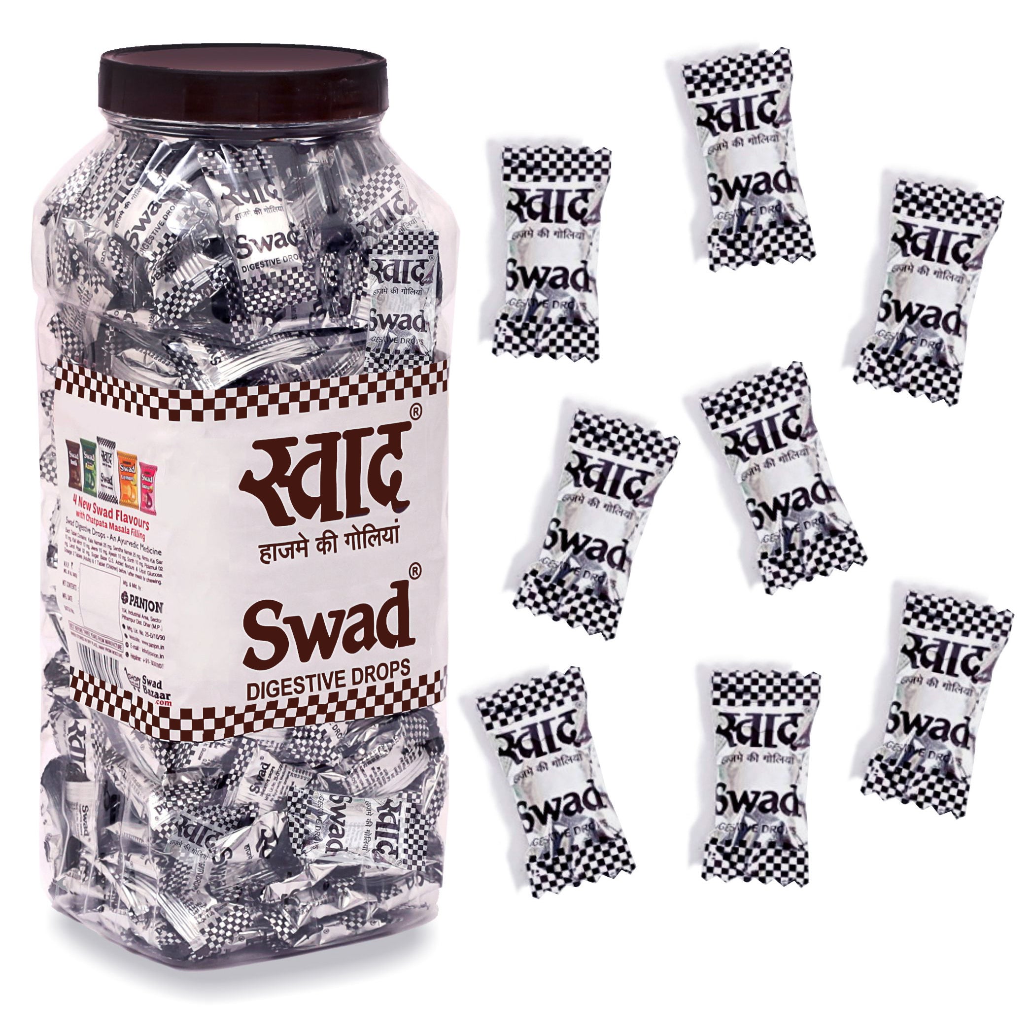 Swad Digestive Drops Candy Jar (150 Toffees)