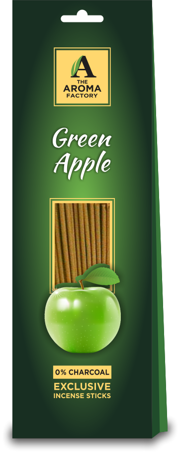 The Aroma Factory Green Apple Agarbatti Incense Stick, No Charcoal & 100% Herbal (Pack of 30)