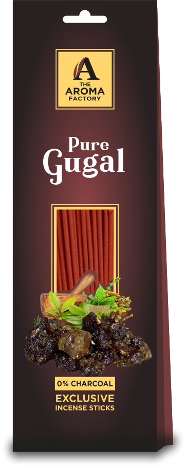 The Aroma Factory Gugal Agarbatti Incense Stick, No Charcoal & 100% Herbal (Pack of 30)