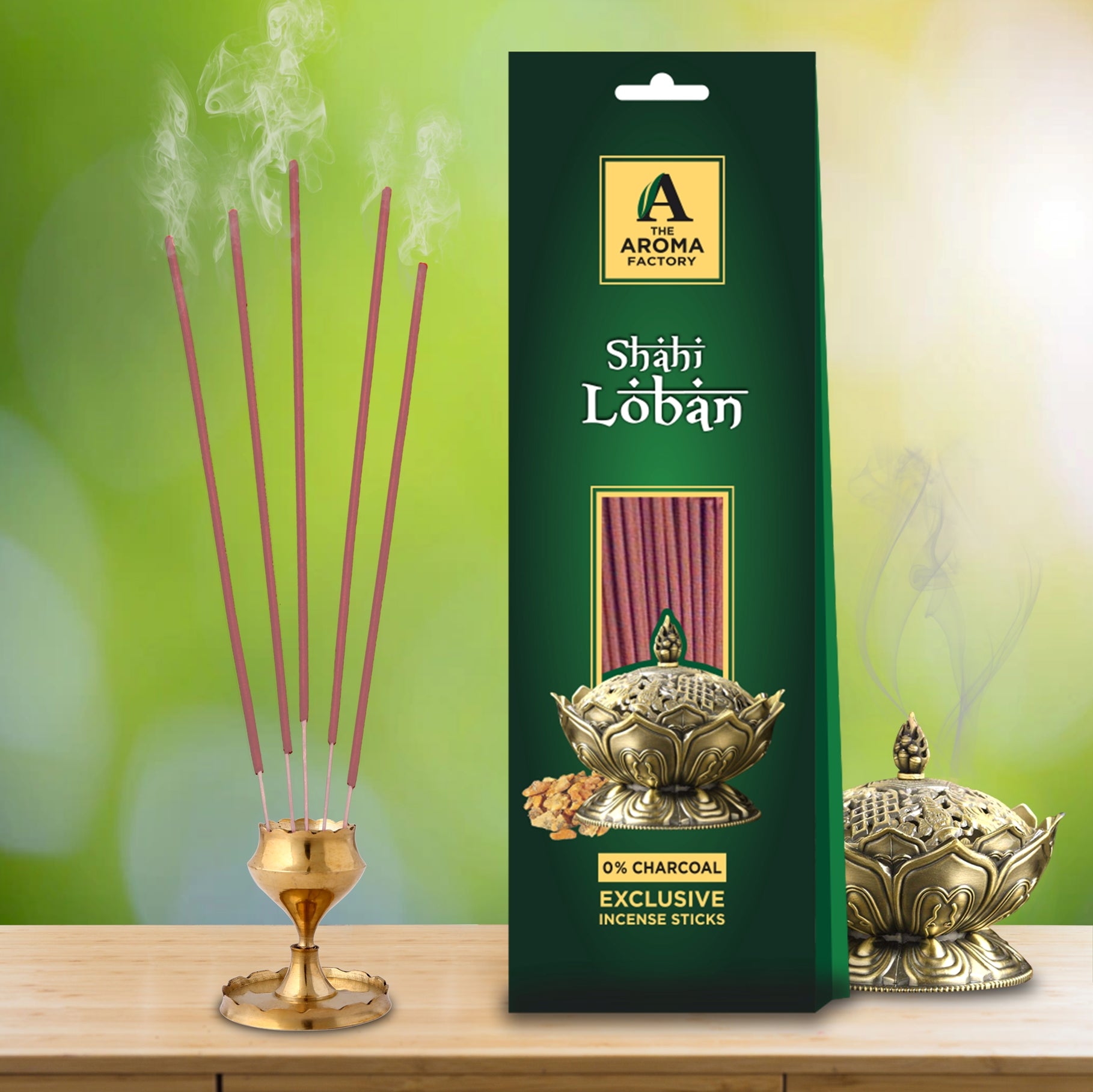 The Aroma Factory Loban Agarbatti Incense Stick, No Charcoal & 100% Herbal (Pack of 30)