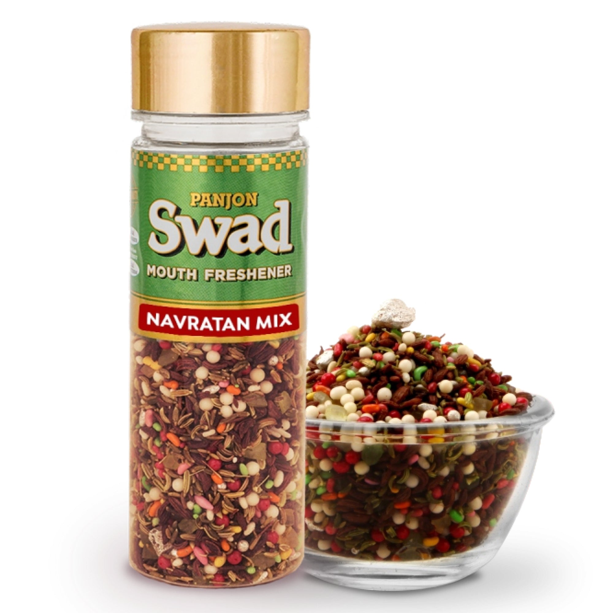 Swad Shahi Navratan Mix Mukhwas Mouth Freshener Bottle, 140 g