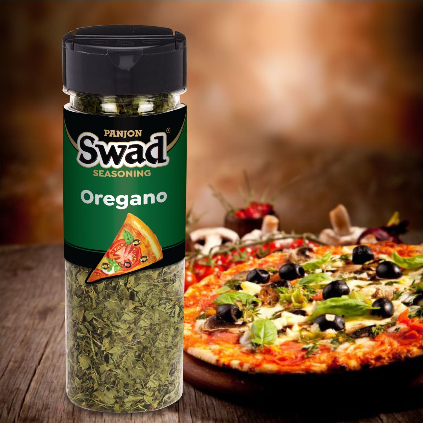Swad Origano (Freeze Dried Origano Leaves) 100% Pure Herb Seasoning Spinkler Bottle 60g