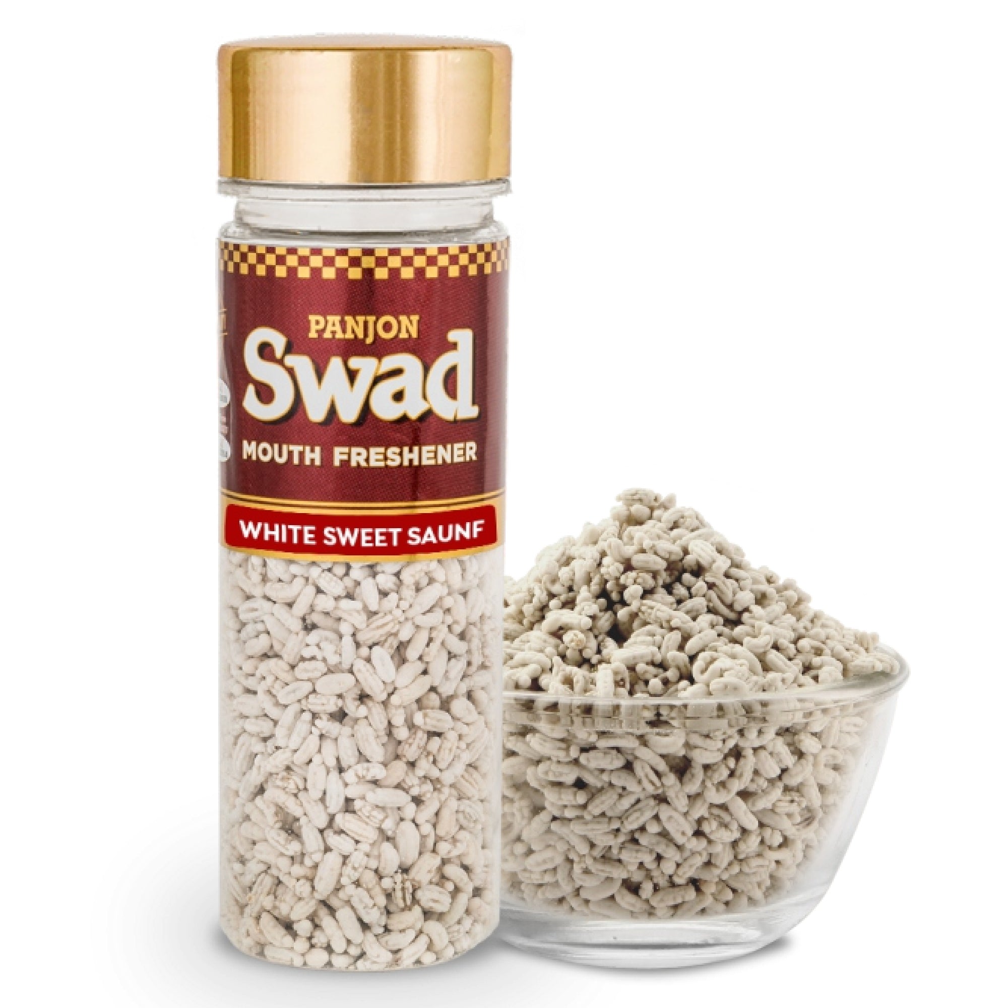 Swad White Sweet Saunf Mukhwas Mouth Freshener Bottle, 120 g